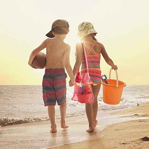 image for SANNA Toddlers Beach Toys Kids, 15Pcs Sand Toy Set with Beach Bucket a