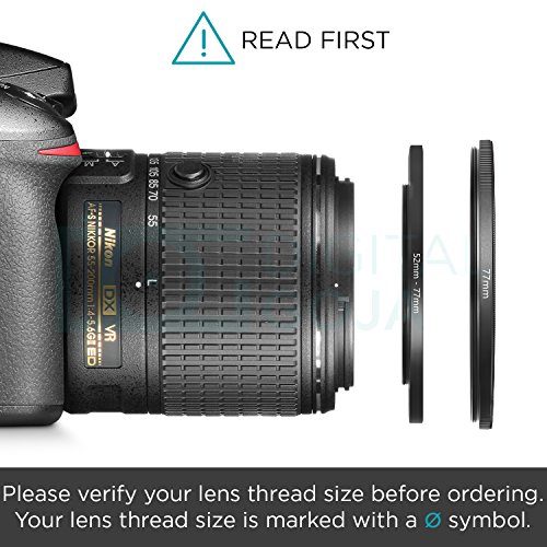 Altura Photo 52-77MM Step-Up Ring Adapter (52MM Lens to 77MM Filter or Accessory) + Premium MagicFiber Cleaning Cloth - Thumbnail 2