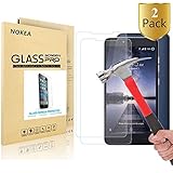 [2 PACK] ZTE Zmax Pro Screen Protector, NOKEA [Tempered Glass] with [9H Hardness] [Crystal Clear] [Easy Bubble-Free Installation] [Scratch Resist] (for ZTE Zmax Pro (Z981))