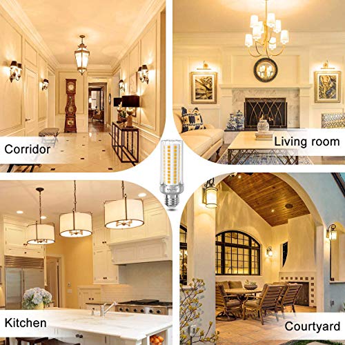 16W E27 LED Bulb, Equivalent to 120W 150W Halogen Lamp, Warm White Light 3000K 1900LM, Edison Corn Candelabra, High Brightness and Energy Saving Non-Dimmable 5 Pieces