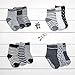 YIMALER 12-Pack Cotton Socks for Toddler Boys Girls Anti-slip Ankle Socks for Baby Walkers Non-skip Stretch Knit Stripes Star Assorted Cotton Socks with Grip for 16-36 Months