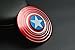 Fidget Spinner Captain America & Spider Man, Smooth Custom Round Shaped Hand Spinners with Ceramic Bearing, Metal and Durable. Stress Reducer Toy & Perfect for ADHD, ADD, Anxiety (2 pack)