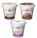 Puppy Scoops Dog Ice Cream Mix - Variety 3 Pack (3 Pints of Ice Cream for Dogs- Carob, Maple Bacon, and Vanilla)