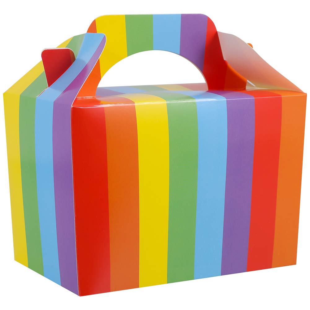 angelikashalala 20Pack Rainbow Small Cake Boxes, 15 * 10 * 10CM, Birthday Party Favor Boxes