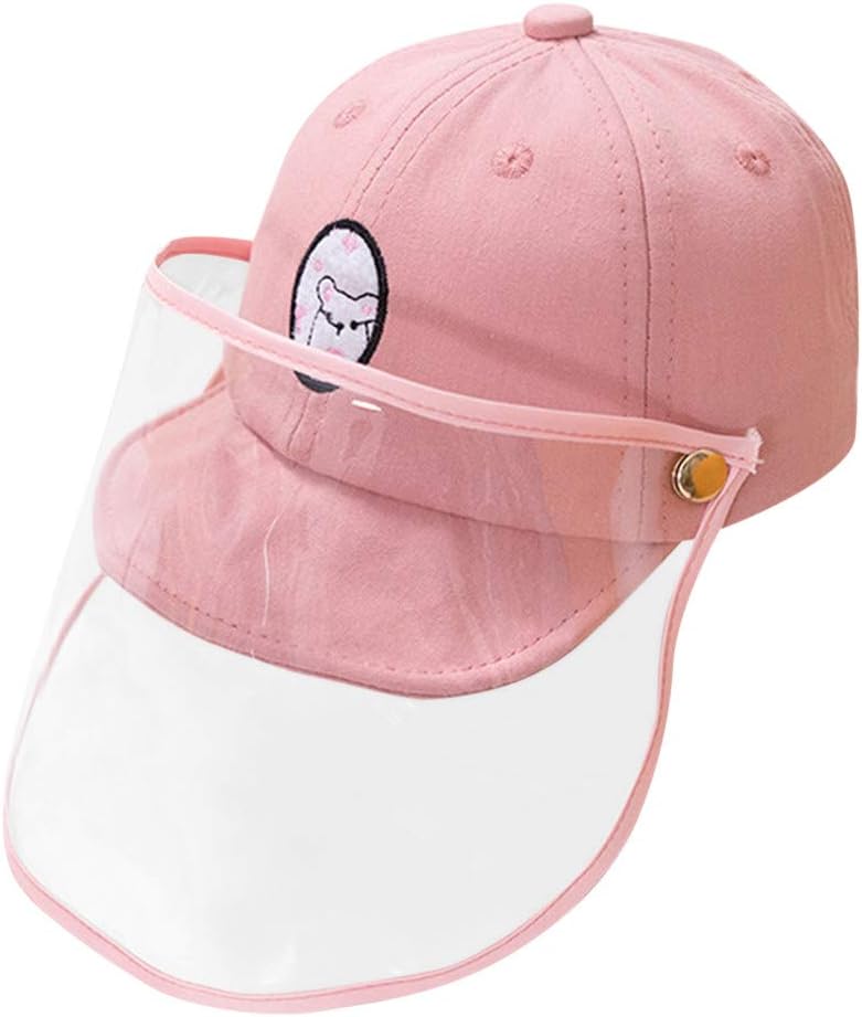 BBesty Face Shield Baseball Hat for Kids Flip-up Protective Safety Face Cover Detachable Clear Visor Full Cover Hat Anti Pollution Splashing Proof Waterproof Outdoor Hat for Boys Girls