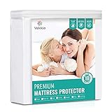 Premium King Waterproof Mattress Protector Bed Cover. Soft Cotton Terry Surface Fabric, Breathable, Quiet, Hypoallergenic. Dust Mite Bed Bug, Pet & Fluids Proof. Safe Sleep for Adults & Kids (King)