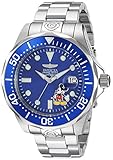 Invicta Men's Disney Limited Edition Automatic-self-Wind Diving Watch with Stainless-Steel Strap, Silver, 22 (Model: 24497)