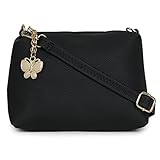 Butterflies Women Sling Bag (Black) (BNS-B-2038#BK)