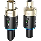 JOYO 5.8GHz Wireless XLR Mic Adapter 4 Channels' Dynamic Microphone Wireless Transmitter and Receiver for Audio Mixer, PA Sys