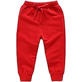 CuteOn Unisex Toddler Jogger Pants Kids Cotton Elastic Waist Winter Baby Sweatpants Pants 1-5Years