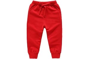 CuteOn Unisex Toddler Jogger Pants Kids Cotton Elastic Waist Winter Baby Sweatpants Pants 1-5Years