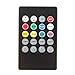 NEWSTYLE 20 Keys Music IR Controller 20key Infrared Remote Sound Sensor For 3528 5050 RGB Flexible LED Strip w/ 3 Channel Output Black