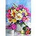 MXJSUA Diamond Art Painting Kits for Adults - 5D DIY Art by Number - Flowers in Vase, 12x16 Inch
