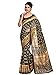 Shonaya Bhagalpuri Silk Printed Saree & Unstitched Blouse Piece Free Size Black & Beige