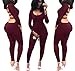 Bluewolfsea Women's Sexy Club Bodysuit Long Sleeve Bandage Bodycon Jumpsuit Romper