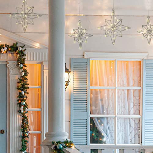 LampLust Outdoor Christmas Star Lights Set of 2, Batteries Included
