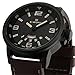 Happy Digital® 30m Waterproof Luxury Brand Army Date Leather Sports Watch Quartz Mens Wrist Watch