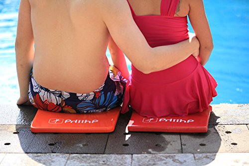 Hongwo Square Foam Garden Kneeling Pad Kneeler Cushion Knee Mat with Handle for Baby Bath, Fitness, Yoga, Gym, Cleaning-13.4"x13.4"x0.8"-Red