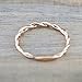 GUAngqi Rose Gold Stacking Twist Rope Ring Round Cut Diamond Rope Stackable Stacking Promise Ring Anniversary Gift,Rose Gold 6 yards