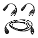 DZYDZR 1 Meter 2.1mm x 5.5mm DC 12V Adapter Cable DC Plug Extension Cable + 2pcs 2 Way Splitter Cable Male to Female Black, for LED, CCTV, Car, Monitors