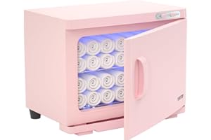 VERYTOP Hot Towel Warmer for Spa, 23L Thermostatic Towel Heater, 2-in-1 Professional Mini Towel Warmer, Beauty Salon and Spa Towel Warmers for Facial.(Pink)