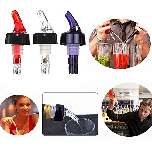 Automatic Measured Bottle Pourer - Quick Shot Spirit Measure Pourer Drinks Wine Cocktail Dispenser Home Bar Tools Pack of 4, 1 oz (30 mL) (purple)
