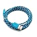 Casecover Universal Micro USB 3M 10FT Colorful Fabric Braided Data Cable Micro USB Data Sync Cable Charger Charging Cord for Android Samsung Galaxy S2 S3 S4 Note 2 HTC EVO One X S (red+green+blue+yellow)