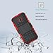 Ueokeird for Moto E 2nd Gen Case, Hybrid Dual Layer Armor Protective Case Cover with Kickstand for Motorola Moto E 2nd Generation / 2015 Release red