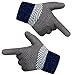 LETHMIK Thick Winter Knit Gloves Mens&Womens Warm Fleece Lined Unique Knitted Gloves Grey