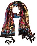 NKTM Twill Cotton Pashmina Shawl Wrap Tibet Elements & Paisley Pattern Scarf