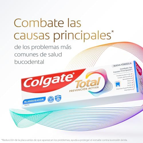 Pasta de Dentes Branqueadora Total Active Prevention 75ml | Combate as causas profundas dos problemas de saúde oral | Proteção Antibacteriana 24 horas| Tecnologia patenteada.