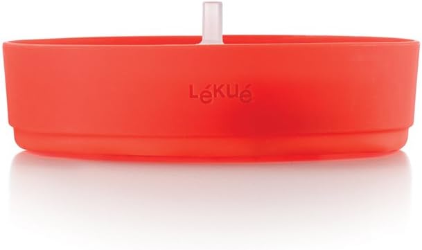 Bol colapsable para cocinar palomitas caseras, silicona Rojo, 2800 ml