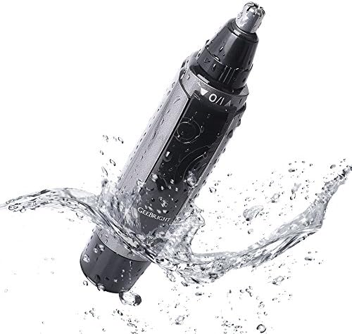 Nose Hair Trimmer, GeeBright Wet/Dry Ear &amp; Nose Hair Clippers with LED Light for Men and Women, Battery Operated (not included)