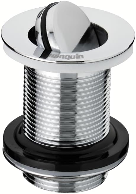 Wirquin 1.25" Brass Basin Waste Rotary Plug Unslotted Chrome Plated