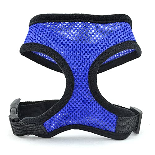 Boolavard Adjustable Dog Harness Firm Pet Dog Leash Collar Leads Dog Harness Soft (S, Blue)