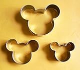 LAWMAN 3 Size Mickey Mouse Fondant Pastry Baking Biscuit Cookie Cutter Set