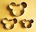 LAWMAN 3 Size Mickey Mouse Fondant Pastry Baking Biscuit Cookie Cutter Set