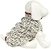 Chilly Dog Oatmeal with Red Trim Dog Sweater, Small