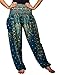 LOFBAZ Harem Pants for Women Yoga Boho Hippie Clothing Womens Palazzo Bohemian Pajama Beach Indian Gypsy Genie Clothes Peacock Teal Green M