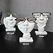 JewelryNanny Artsy Face Eyeglass Holder Stand - Sculpted Nose for Eyeglasses or Sunglasses, Life is Good, White