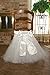 FLYPARTY Handmade Tulle Tutu Chair Skirt with Sash Bow for Party Wedding Baby Shower Home Decoration (White)