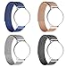 RuenTech 20MM Bands for Garmin Vivoactive 3 / Vivoactive 3 Music/Vivomove Bands, Metal Milanese Loop Bands for Vivoactive 3 Music and Vívoactive 3 GPS Smartwatch(not for vivomove hr)