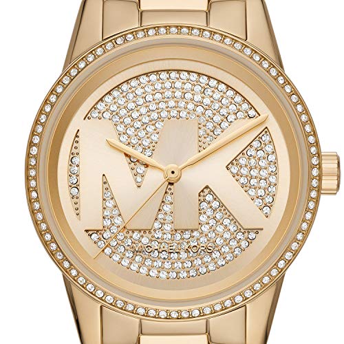 Michael Kors Women's Ritz Quartz Watch with Stainless Steel Strap, Gold