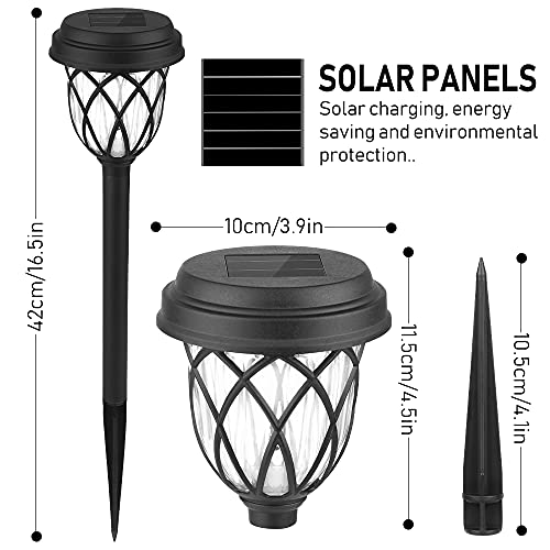 Solarleuchten Garten, 6 Stück Kaltesweiß Solarlampen für Außen Garten, Solar Gartenleuchte Wasserdicht Solarleuchte, LED Garten Dekoration Licht Solar Wegeleuchte für Gartendeko Terrasse Rasen Hofwege