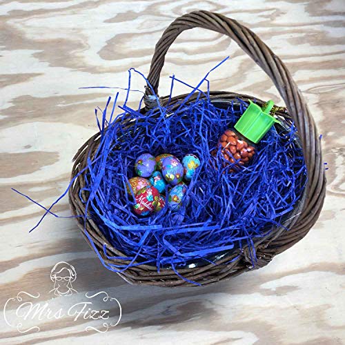 Shredded Paper Gift Basket Filler - Natural Packing Shreds for Crafts, Boxes and Bags, Recycled Decorative Stuffing Material, Raffia Confetti Easter Grass Fill by Mrs Fizz (Purple, 1 LB)