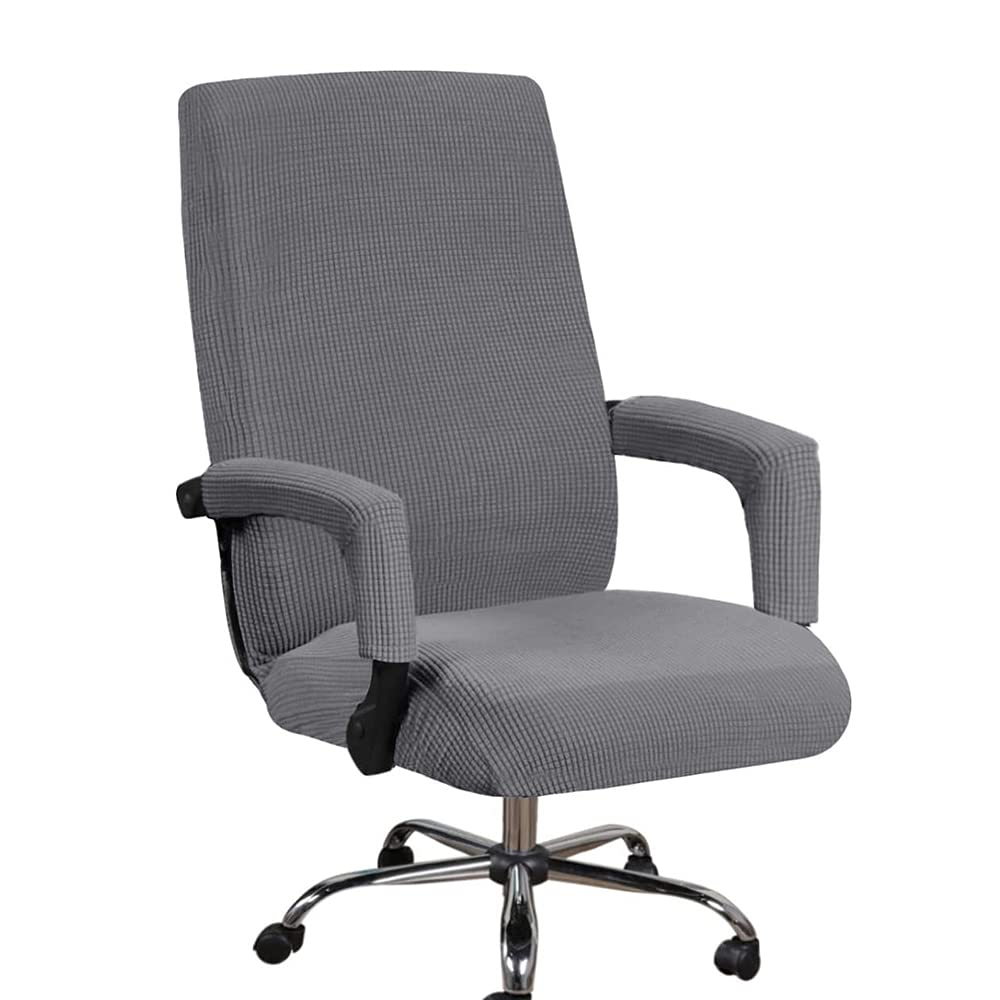 Bestenrose Office Chair Cover Stretch Computer Office High Back Chair Cover with Arm Covers Jacquqard Polyester Washable Slipcovers for Universal Rotating Chair Protectors