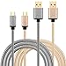 Galaxy S9/S8 Charger,X-EDITION USB Type C Cable 2 Pack 10Ft Braided Long Cord Fast Charging Cable for Samsung Galaxy S9 S8 Plus Note 8, LG V30 V20 G6, Nexus 5X 6P, Moto Z Z2 More (Gray, Gold)