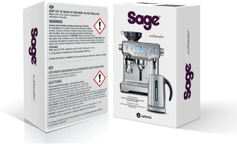 Sage Descaler for Coffee Machines and Kettles Pack of 4