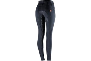 HORZE Women's Tara Full Seat Silicone Grip Breeches | Stretchable, High Waist with 4 Pockets