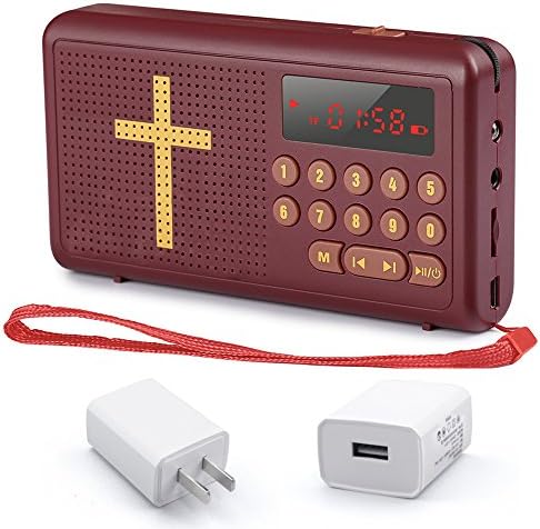 KNIFER A portable audio player that can listen to the Bible from anywhere (Red)